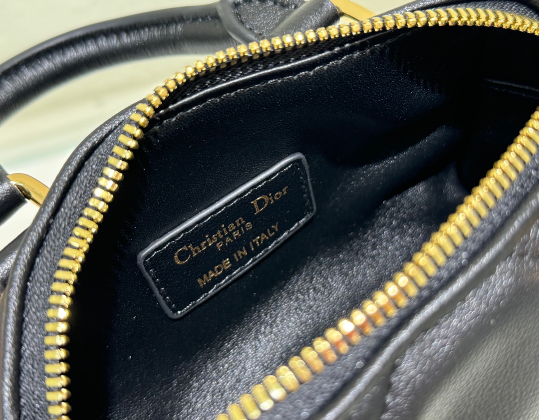 Dior Groove 17 Mini Bag Black Macrocannage Calfskin